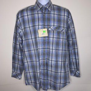 NWT Wrangler 20X Men's Western Long-Sleeve Premium Plaid Shirt- SMALL